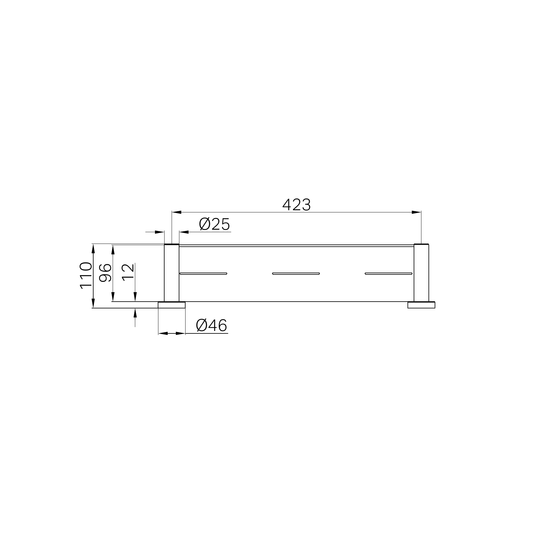 Nero Mecca Metal Shower Shelf Brushed Bronze