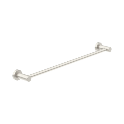 Nero Dolce II Single Towel Rail 600mm Brushed Nickel