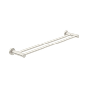Nero Dolce II Double Towel Rail 600mm Brushed Nickel