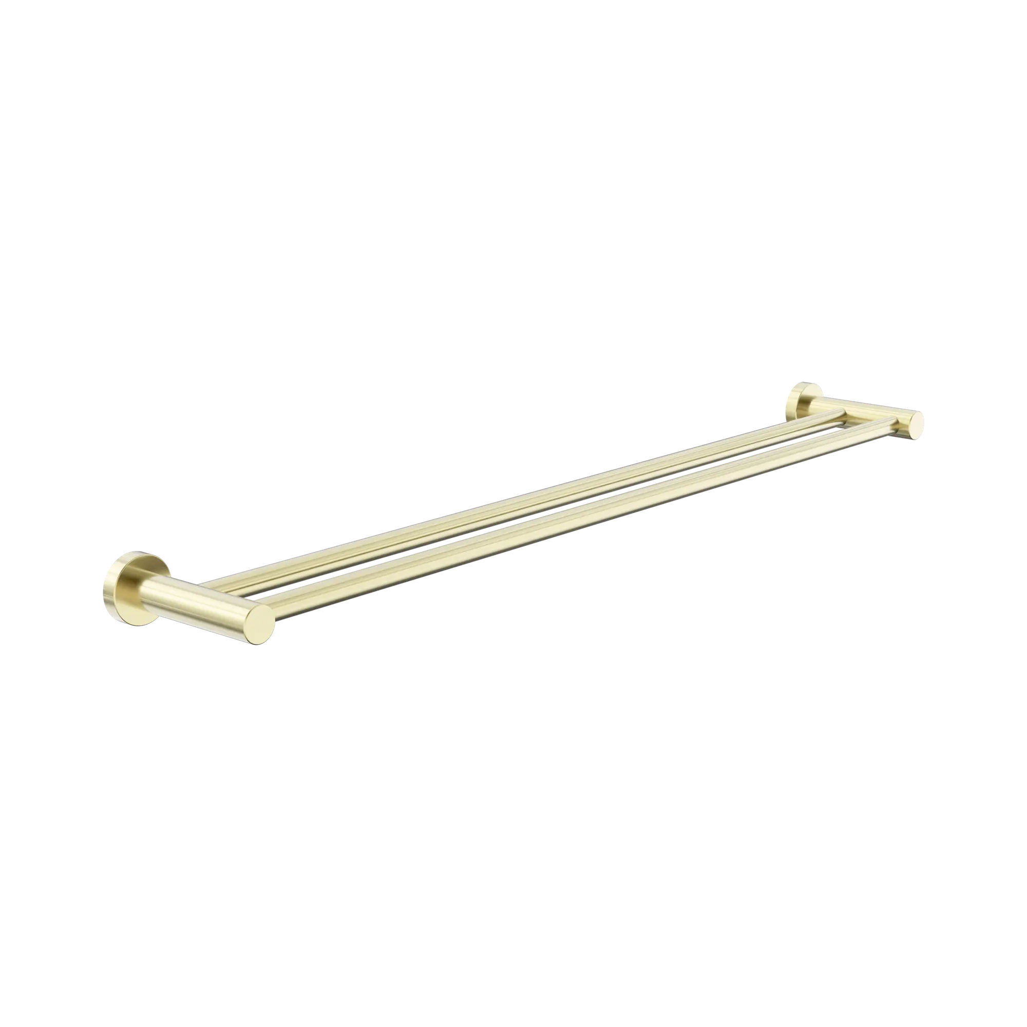 Nero Dolce II Double Towel Rail 800mm Brushed Gold