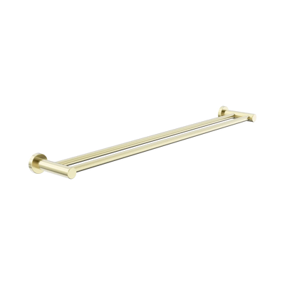 Nero Dolce II Double Towel Rail 800mm Brushed Gold