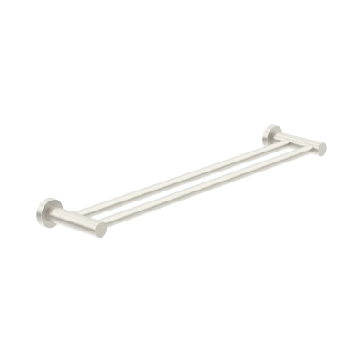 Nero Dolce II Double Towel Rail 800mm Brushed Nickel