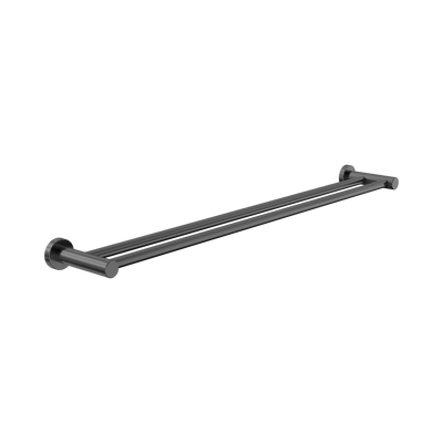 Nero Dolce II Double Towel Rail 800mm Gun Metal
