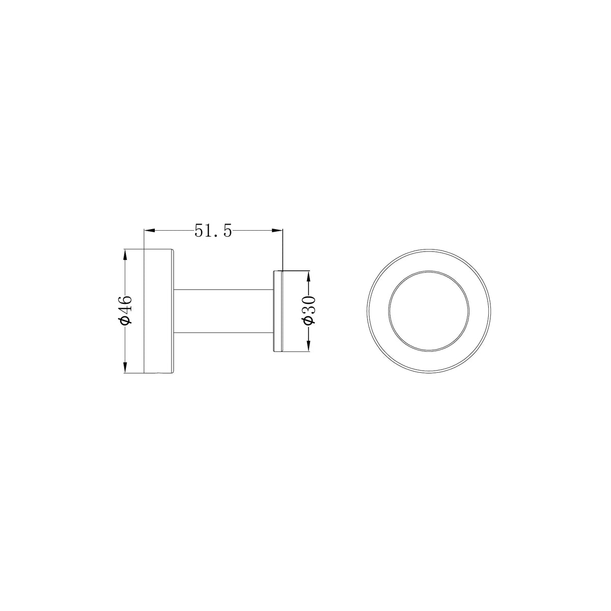 Nero Dolce II Robe Hook Chrome