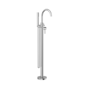 Nero Mecca Round Freestanding Bath Mixer With Handshower Chrome