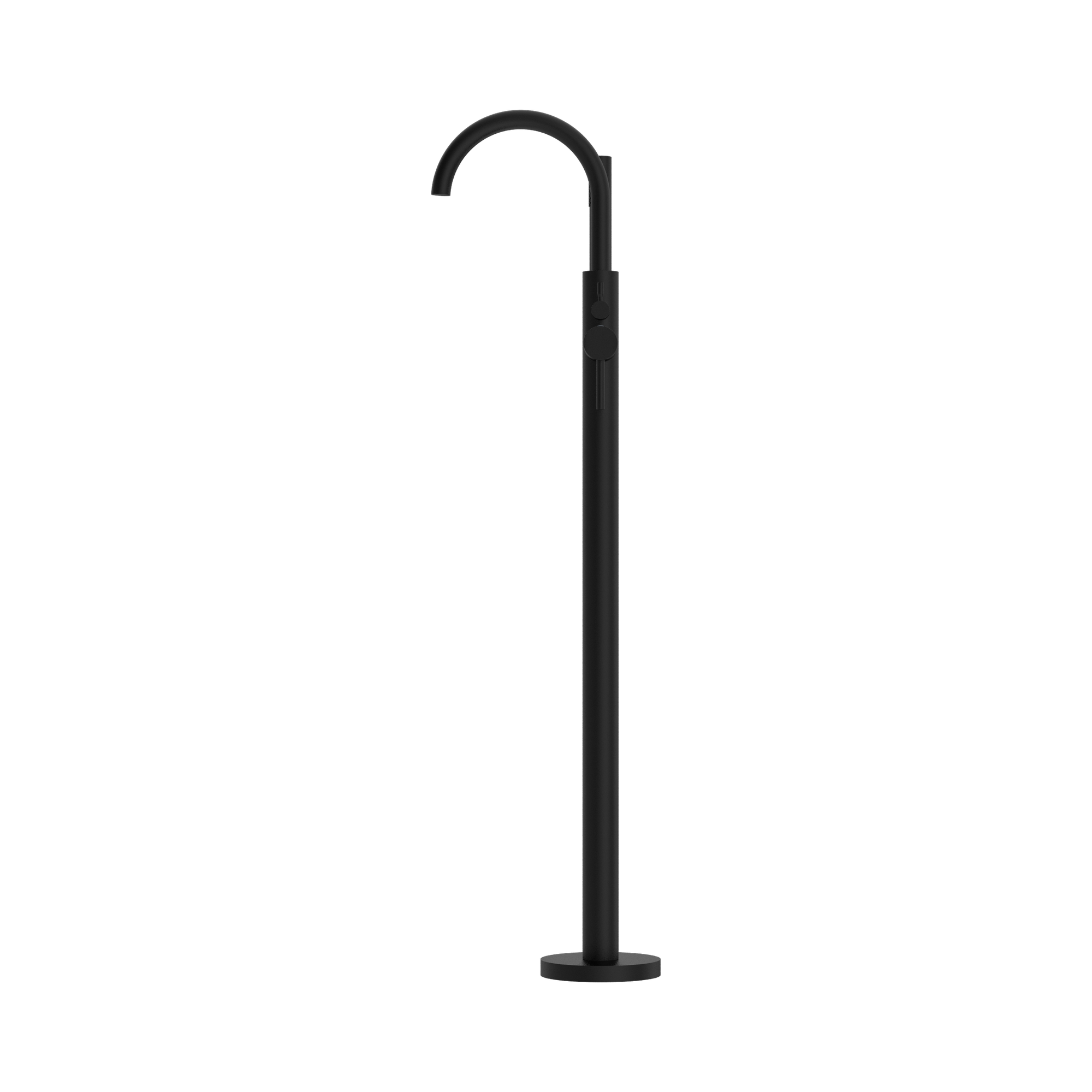 Nero Mecca Round Freestanding Bath Mixer With Handshower Matte Black