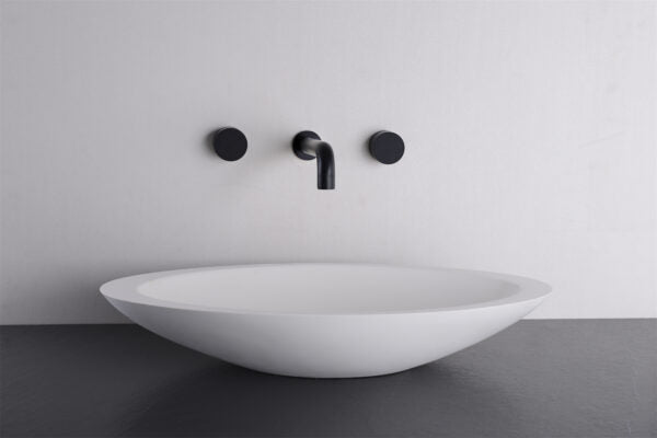 Nero Kara Wall Basin Set - Matte Black