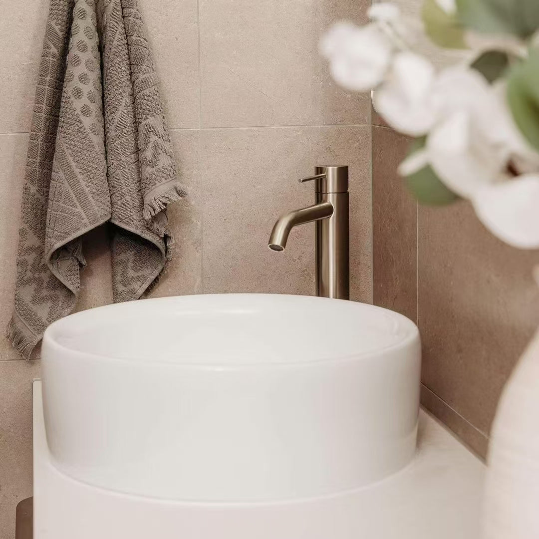 Nero Mecca Tall Basin Mixer Brushed Nickel