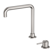 Nero Mecca Hob Basin Mixer Square Swivel Spout Brushed Nickel