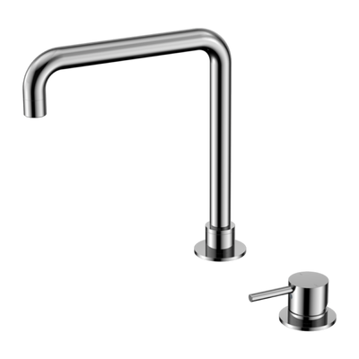 Nero Mecca Hob Basin Mixer Square Swivel Spout Chrome