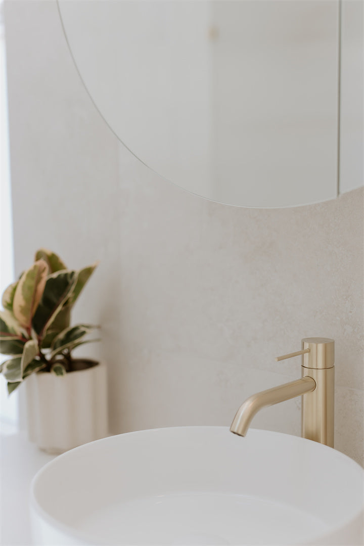 Nero Mecca Mid Tall Basin Mixer Brushed Gold