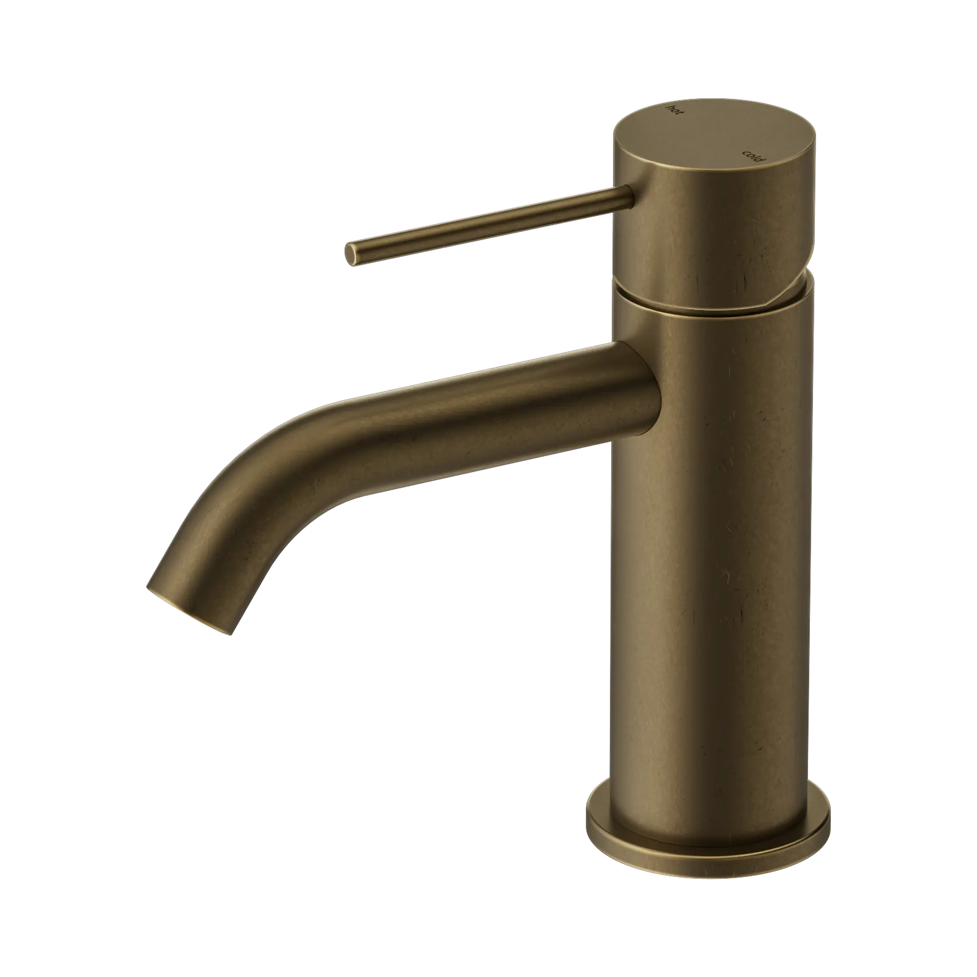 Nero Mecca Basin Mixer Tumbled Antique Brass