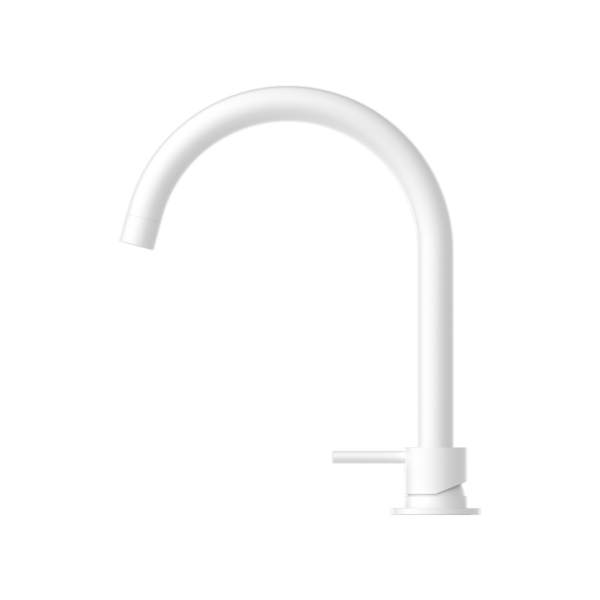 Nero Mecca Hob Basin Mixer Matte White