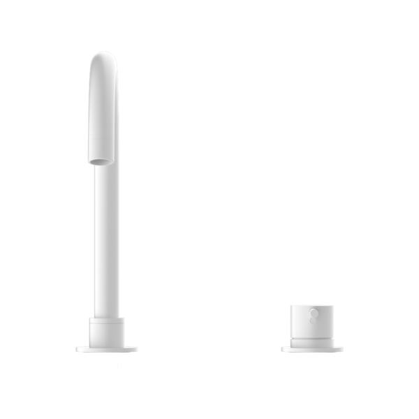 Nero Mecca Hob Basin Mixer Matte White