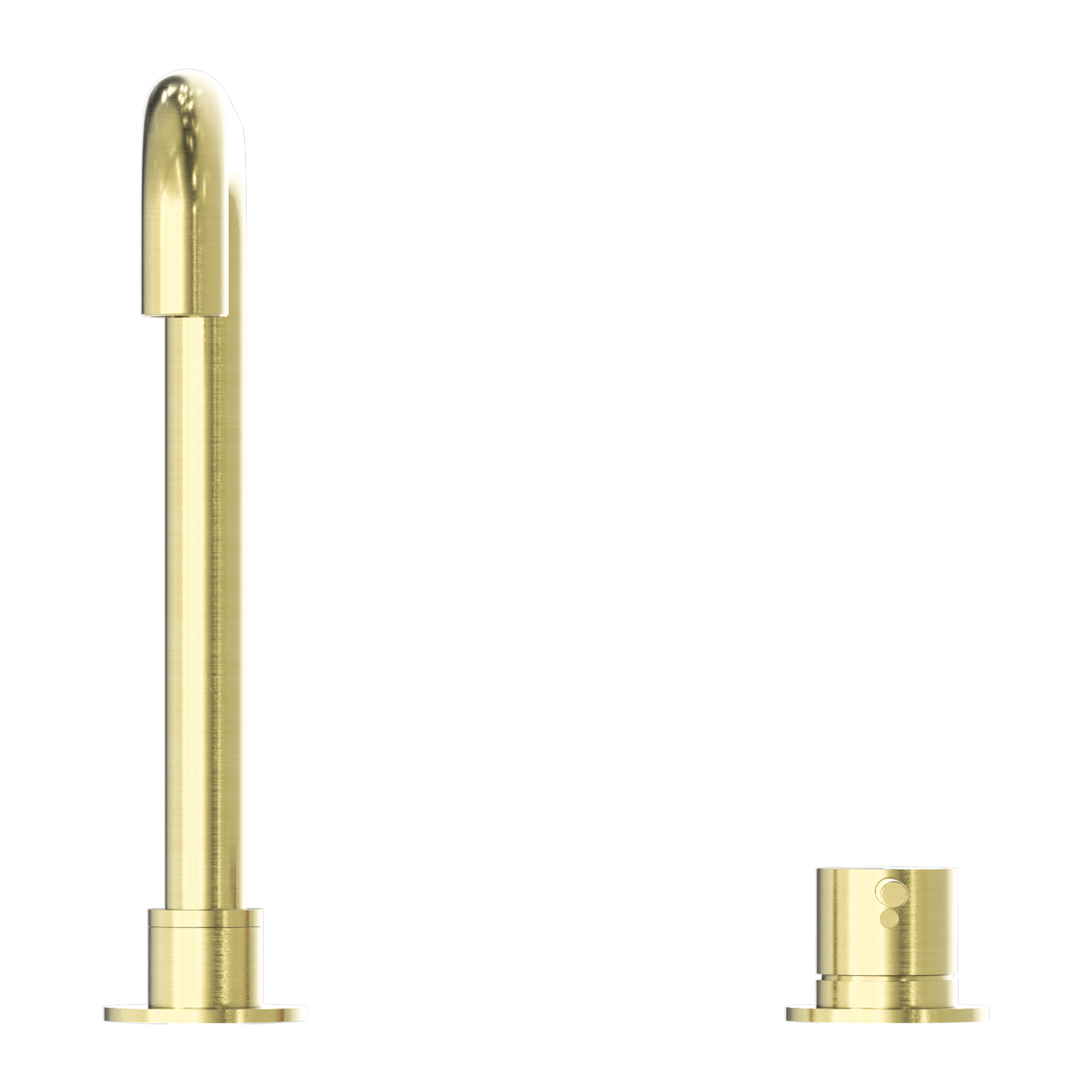 Nero Mecca Hob Basin Mixer Square Swivel Spout Brushed Gold