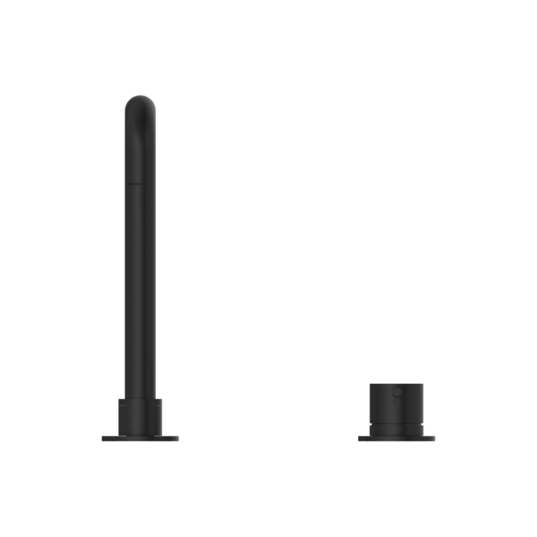 Nero Mecca Hob Basin Mixer Square Swivel Spout Matte Black