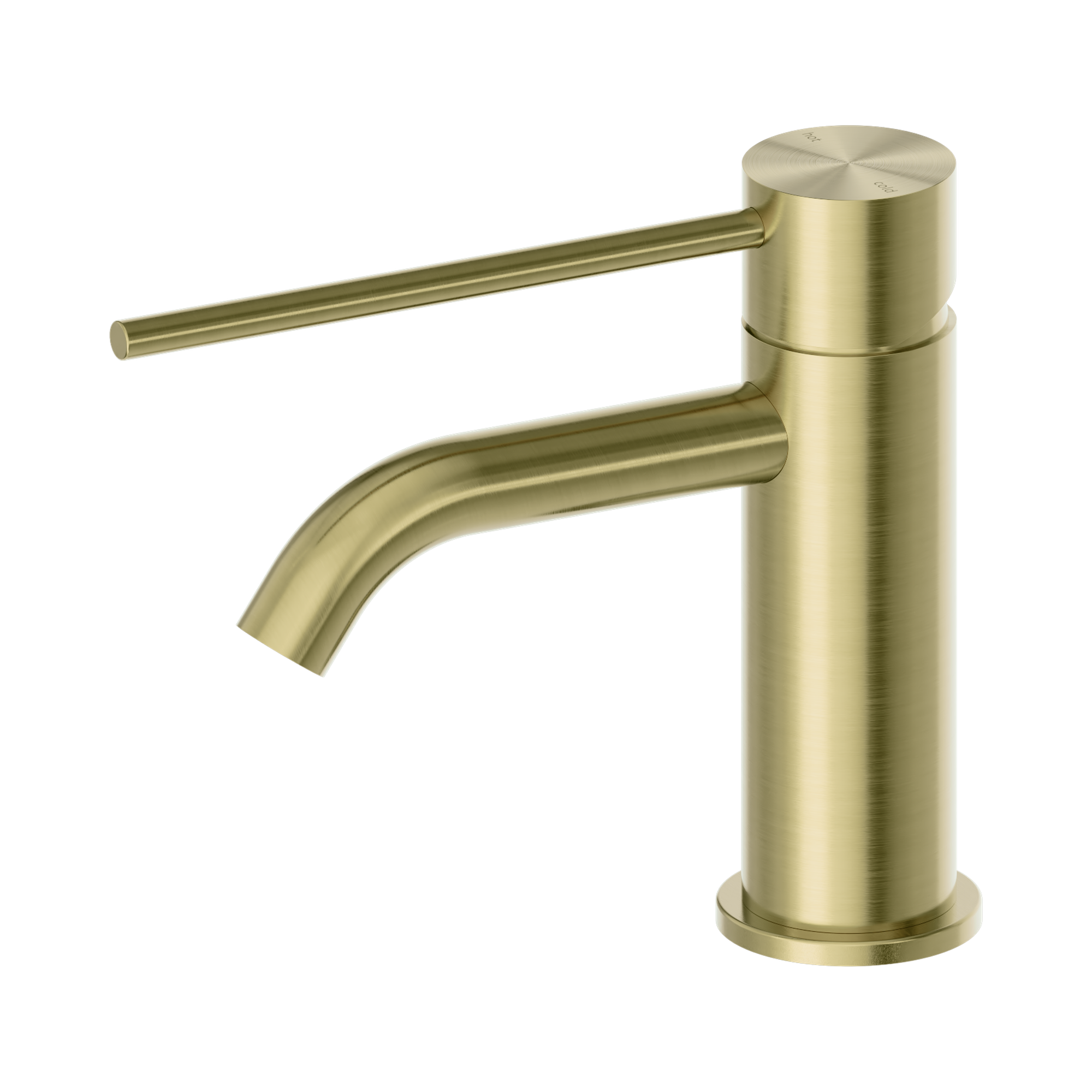 Nero Mecca Care Basin Mixer Extended Lever Brushed Gold