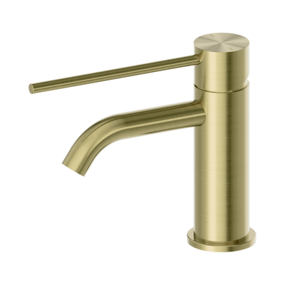 Nero Mecca Care Basin Mixer Extended Lever Brushed Gold