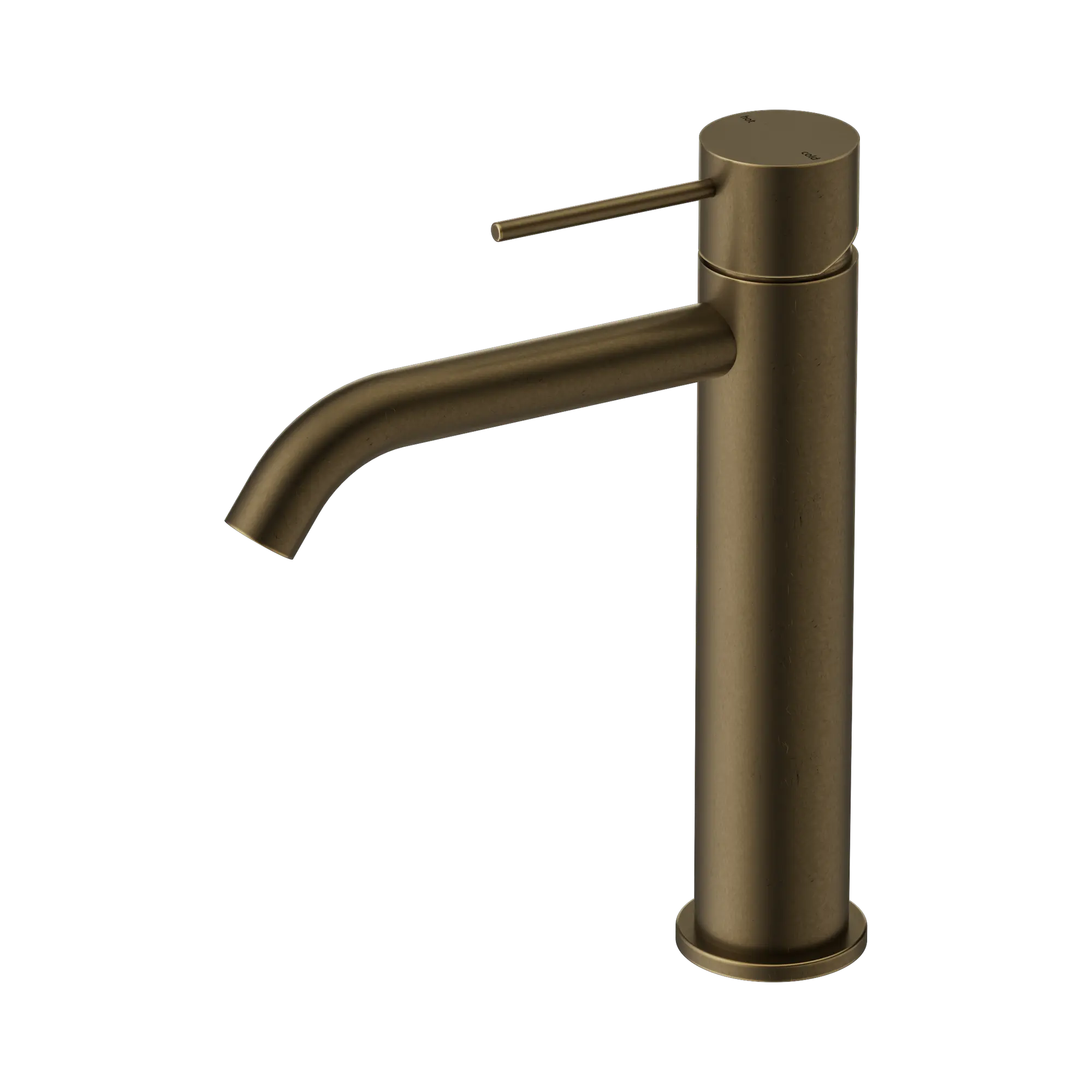 Nero Mecca Mid Tall Basin Mixer Tumbled Antique Brass
