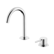 Mecca Hob Basin Mixer Set Arc Spout Chrome