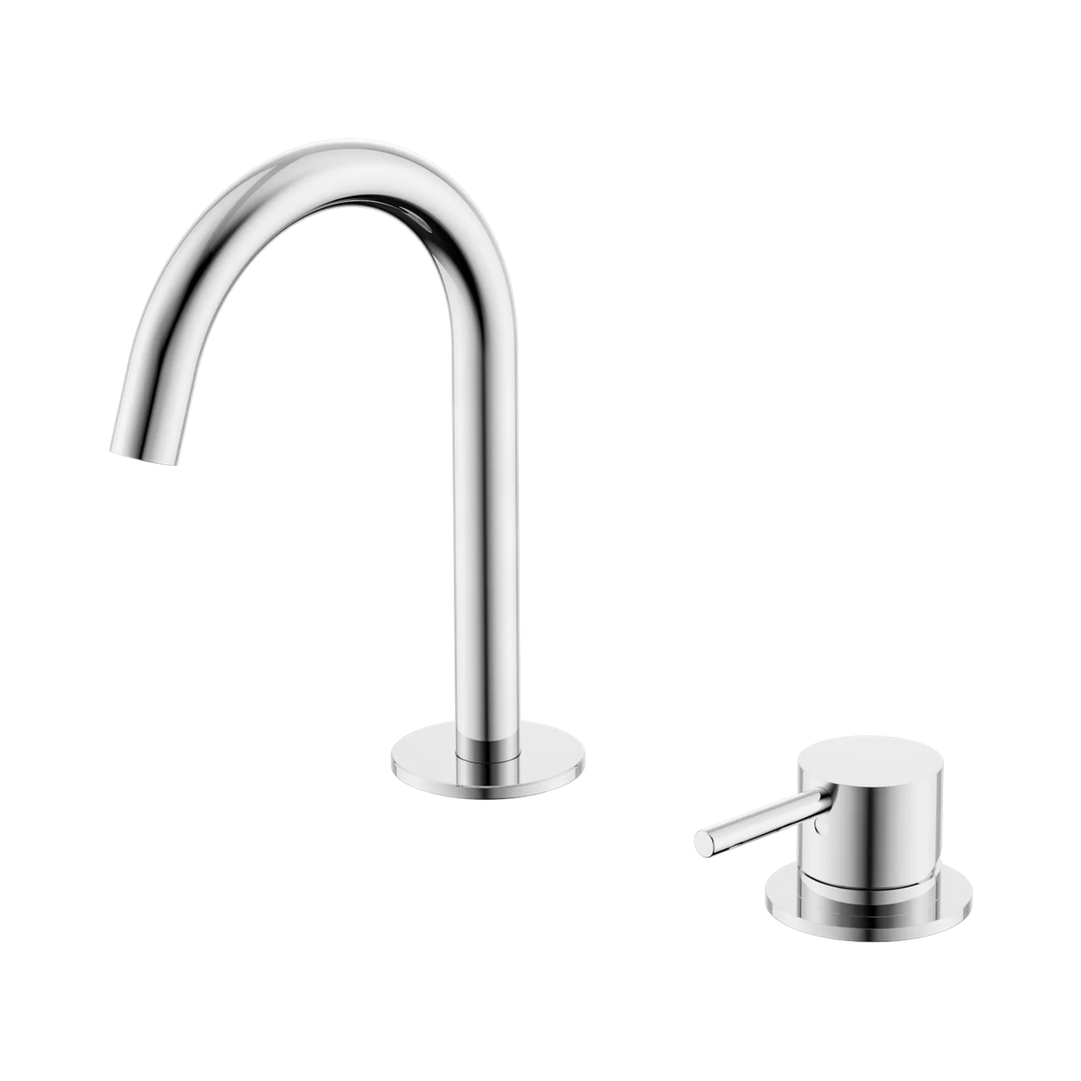 Mecca Hob Basin Mixer Set Arc Spout Chrome