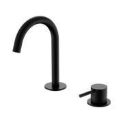 Mecca Hob Basin Mixer Set Arc Spout Matte Black