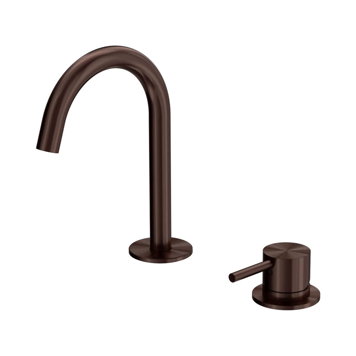 Mecca Hob Basin Mixer Set Arc Spout Rome Bronze