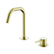 Mecca Hob Basin Mixer Set Edge Spout Brushed Gold
