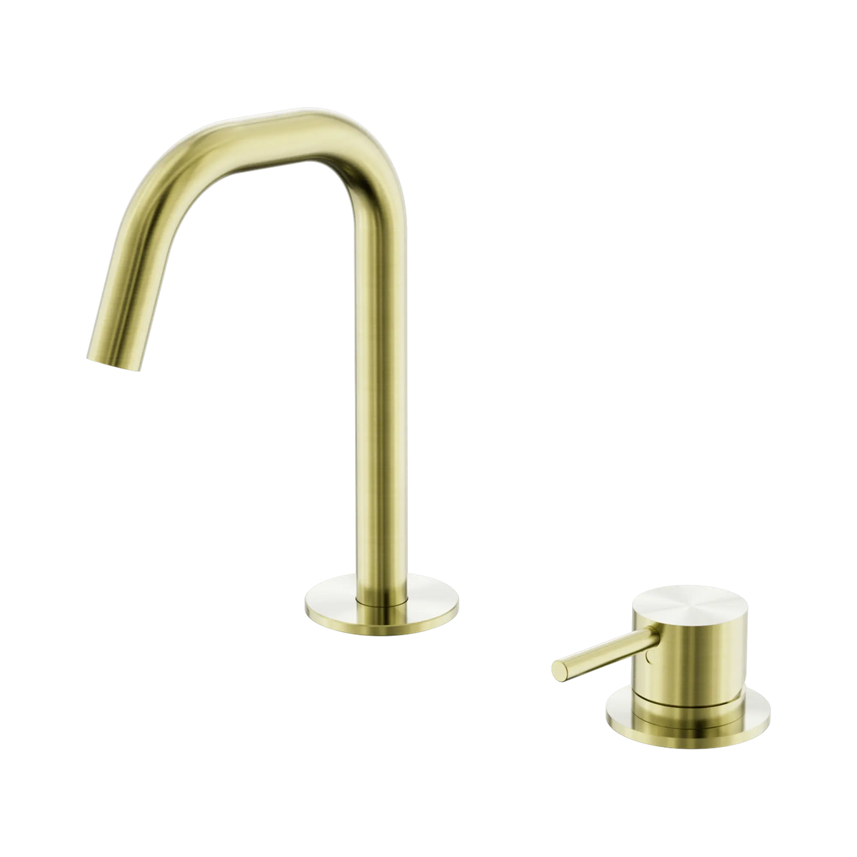 Mecca Hob Basin Mixer Set Edge Spout Brushed Gold
