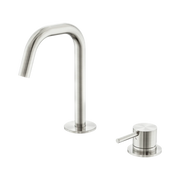 Mecca Hob Basin Mixer Set Edge Spout Brushed Nickel