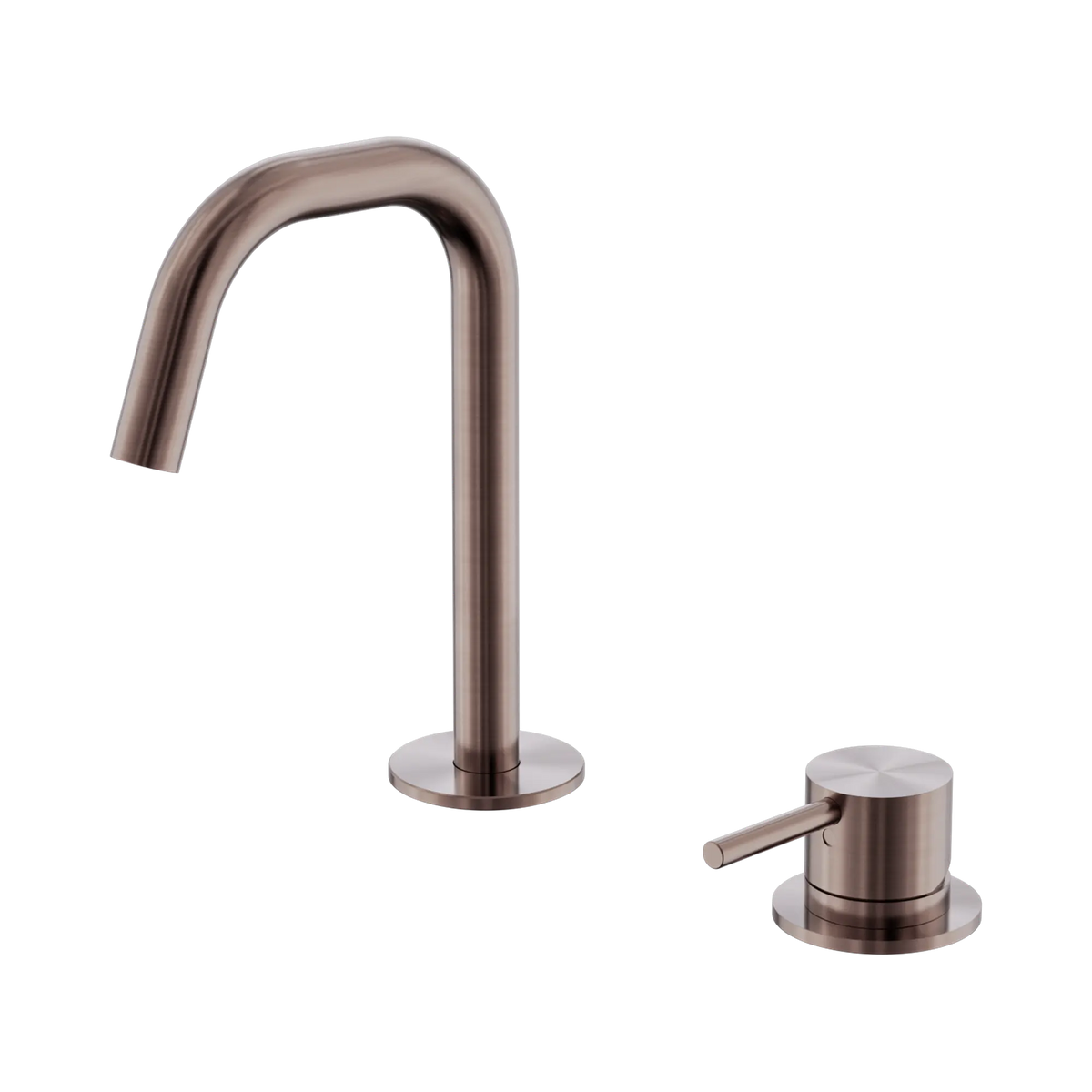 Mecca Hob Basin Mixer Set Edge Spout Brushed Bronze