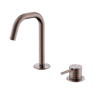 Nero Mecca Hob Basin Mixer Set Edge Spout Brushed Bronze