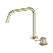 Mecca Hob Bath/Kitchen Mixer Set Edge Spout II Brushed Gold