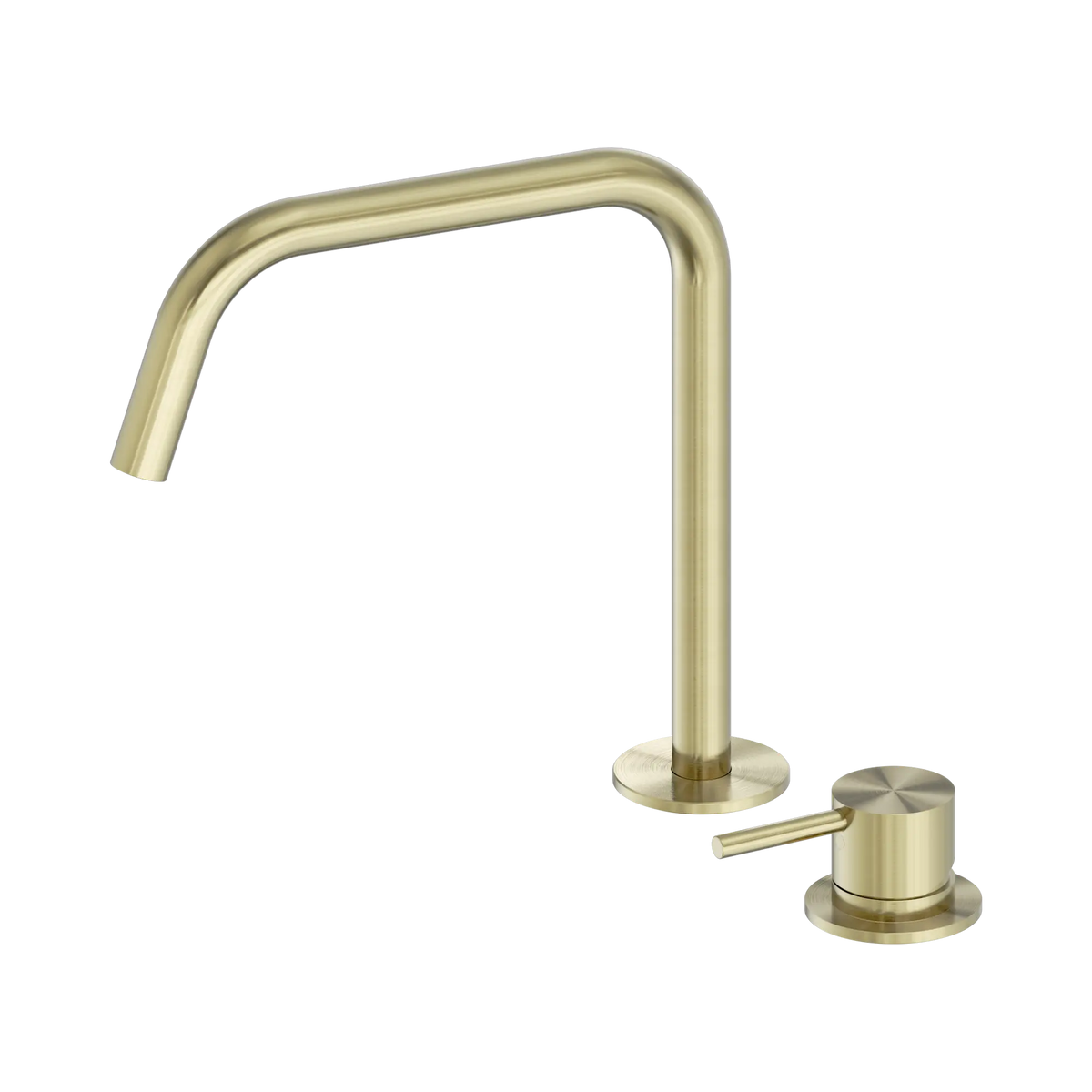 Mecca Hob Bath/Kitchen Mixer Set Edge Spout II Brushed Gold