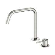 Mecca Hob Bath/Kitchen Mixer Set Edge Spout II Brushed Nickel