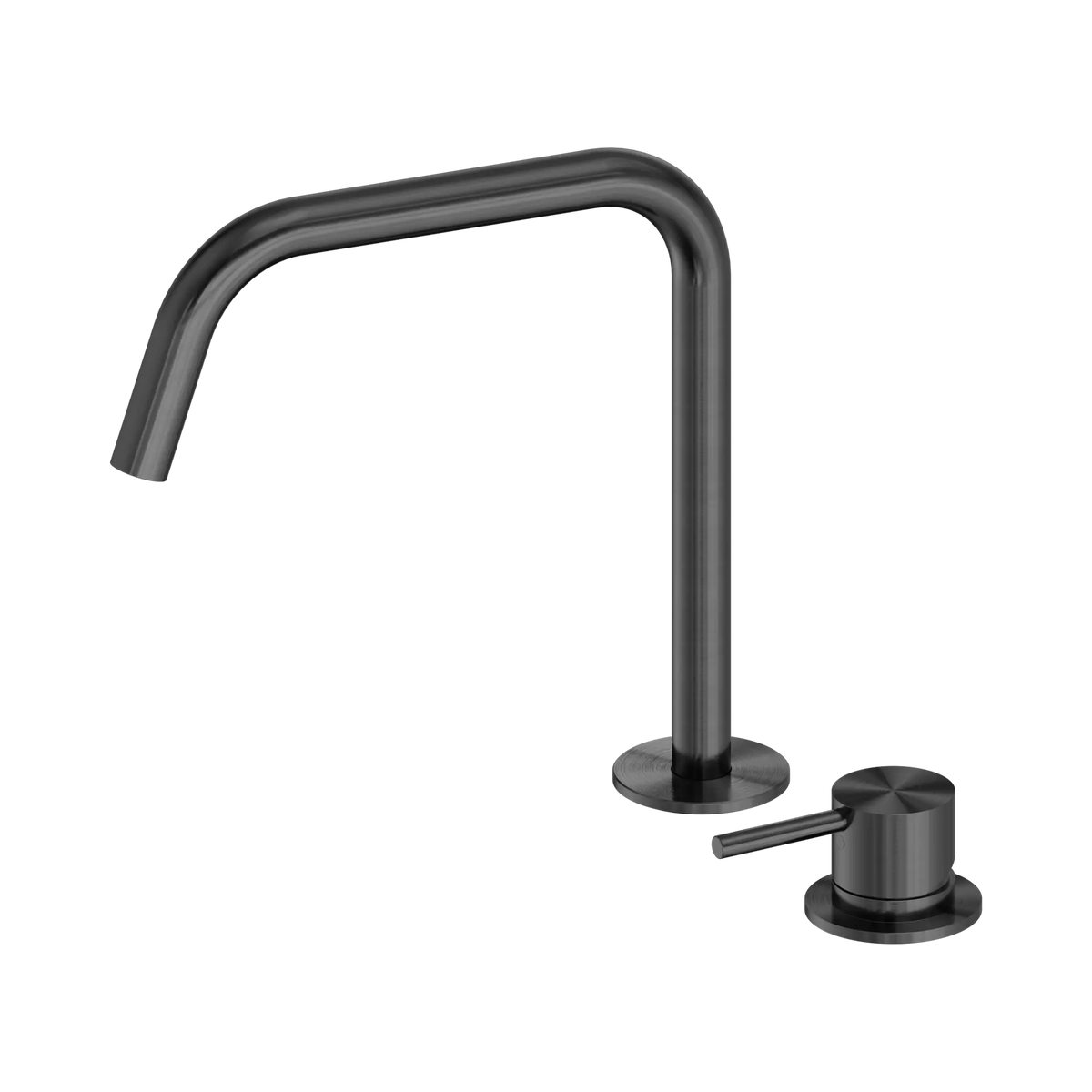 Mecca Hob Bath/Kitchen Mixer Set Edge Spout II Gun Metal
