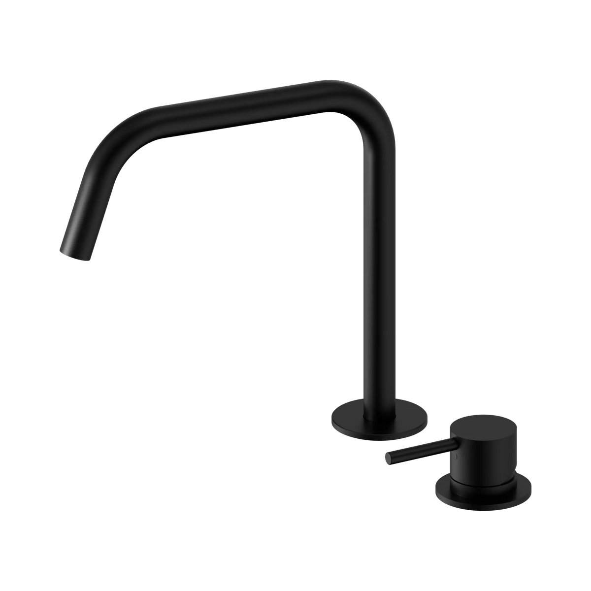 Mecca Hob Bath/Kitchen Mixer Set Edge Spout II Matte Black