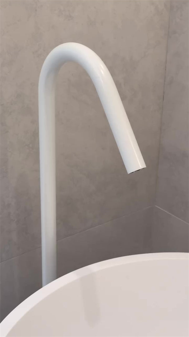 Nero Freestanding Bath Spout Only Matte White