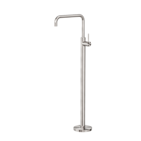 Nero Mecca Freestanding Bath Mixer Square Shape Brushed Nickel