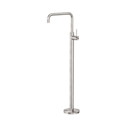 Nero Mecca Freestanding Bath Mixer Square Shape Brushed Nickel