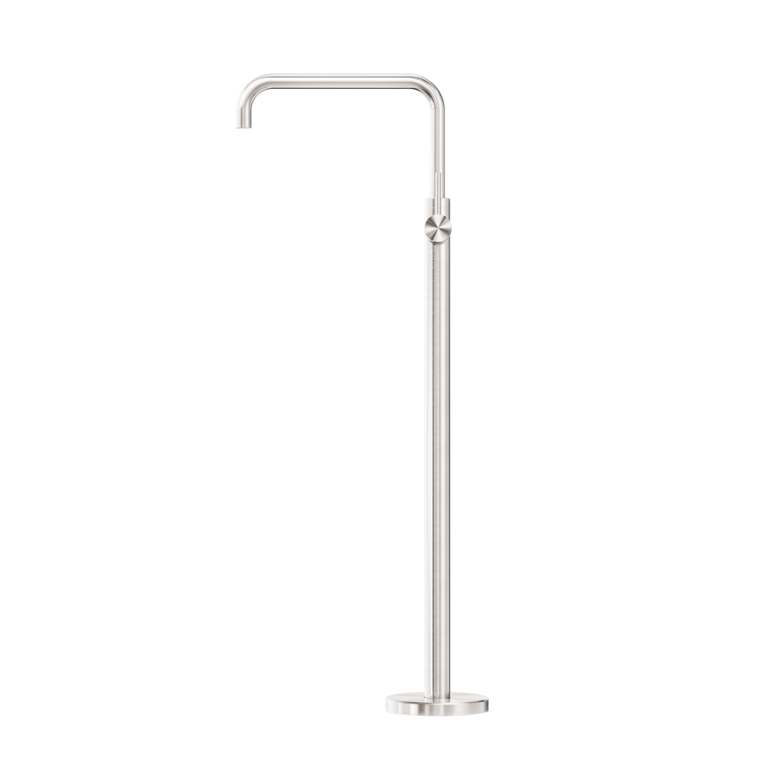 Nero Mecca Freestanding Bath Mixer Square Shape Brushed Nickel