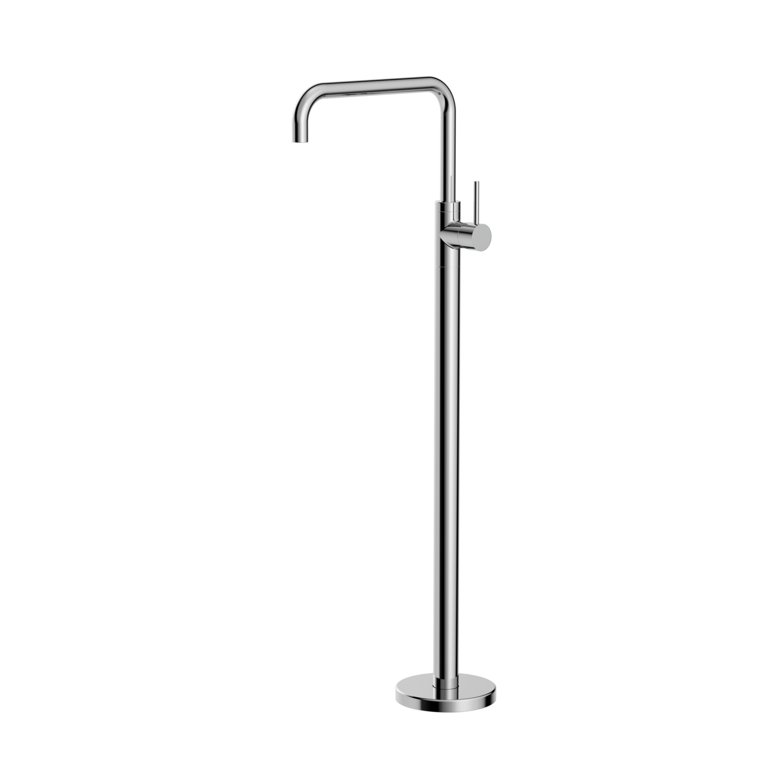 Nero Mecca Freestanding Bath Mixer Square Shape Chrome