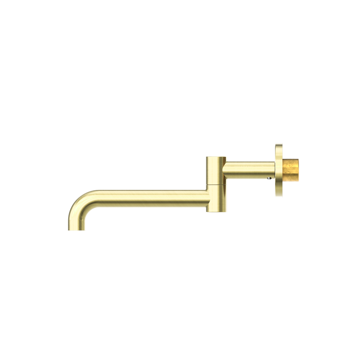 Nero Mecca Wall Mounted Swivel Bath Spout Only 225mm Brushed Gold