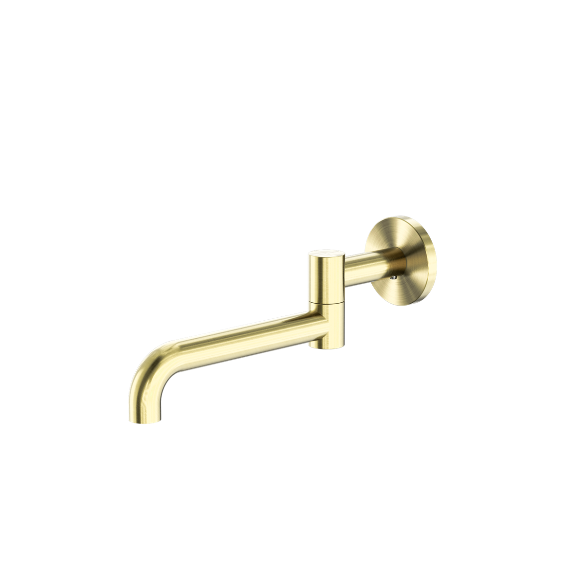 Nero Mecca Wall Mounted Swivel Bath Spout Only 225mm Brushed Gold