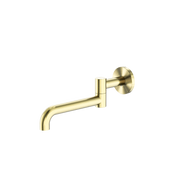 Nero Mecca Wall Mounted Swivel Bath Spout Only 225mm Brushed Gold