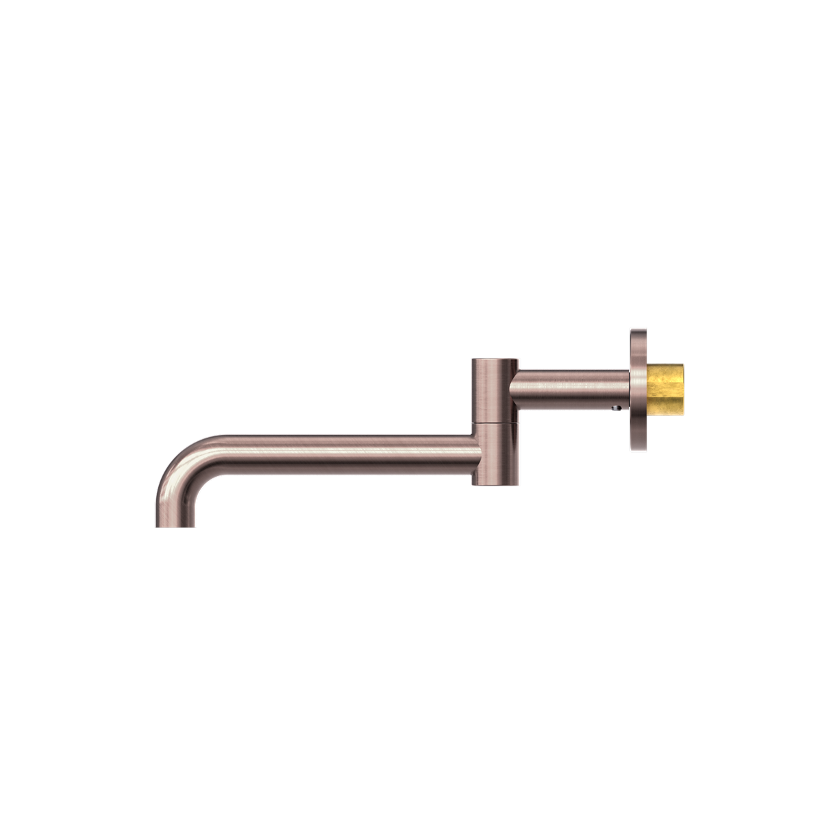 Nero Mecca Wall Mounted Swivel Bath Spout Only 225mm Brushed Bronze