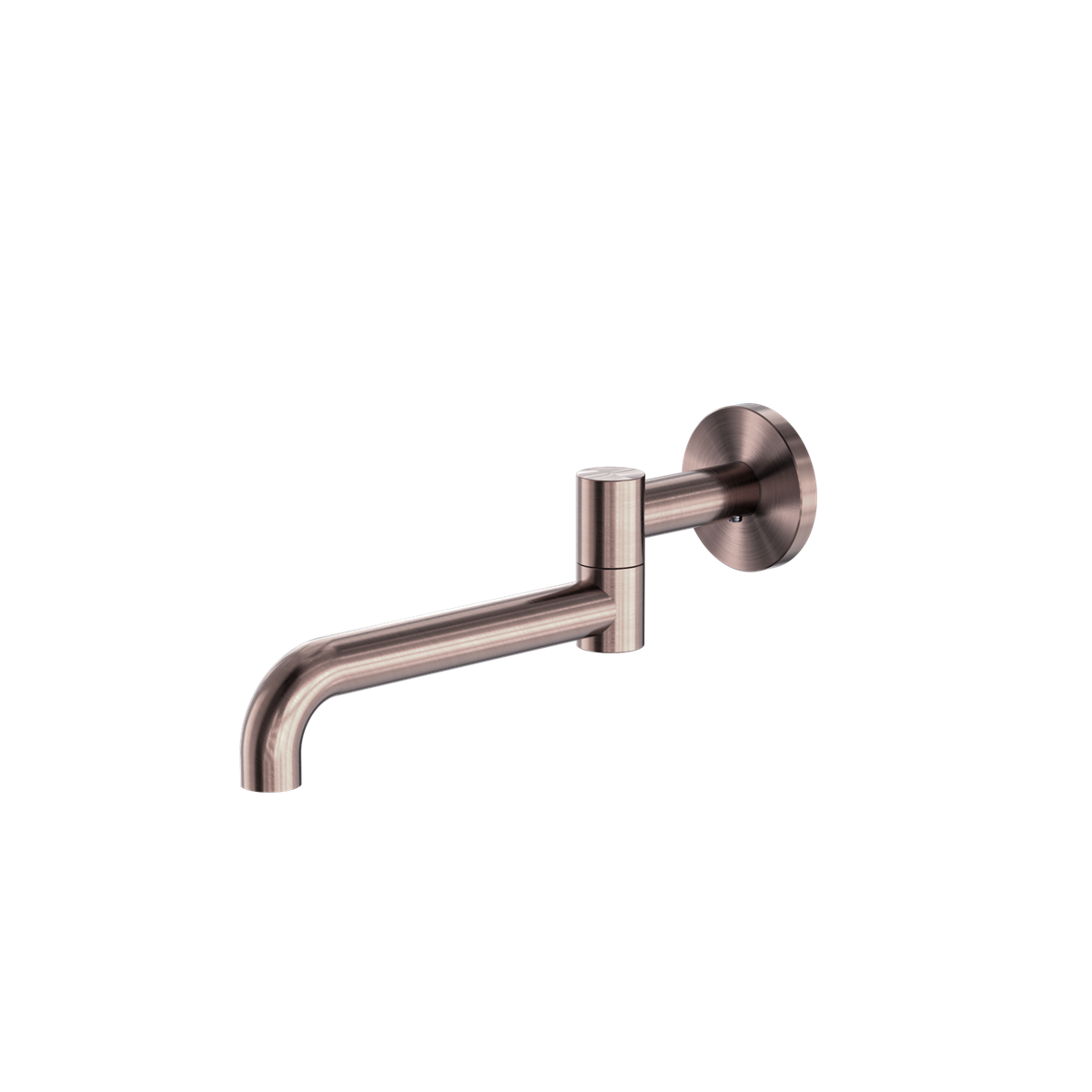 Nero Mecca Wall Mounted Swivel Bath Spout Only 225mm Brushed Bronze