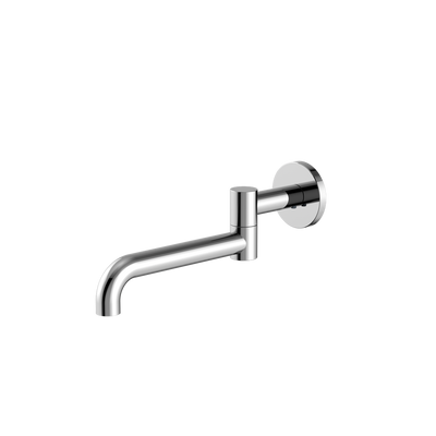 Nero Mecca Wall Mounted Swivel Bath Spout Only 225mm Chrome