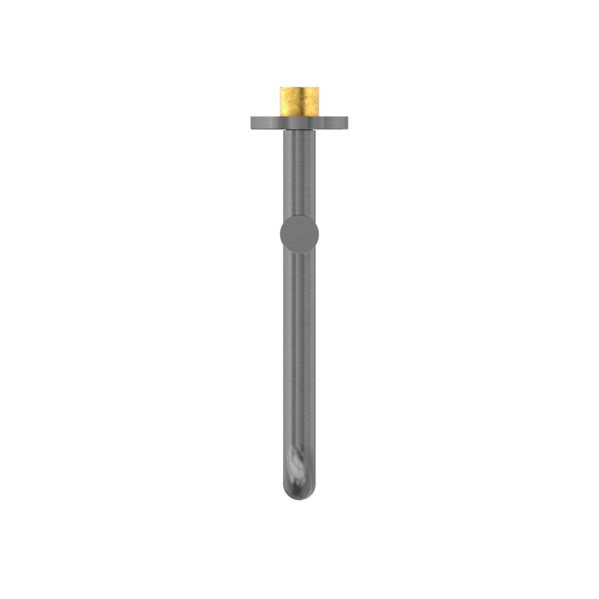 Nero Mecca Wall Mounted Swivel Bath Spout Only 225mm Gun Metal