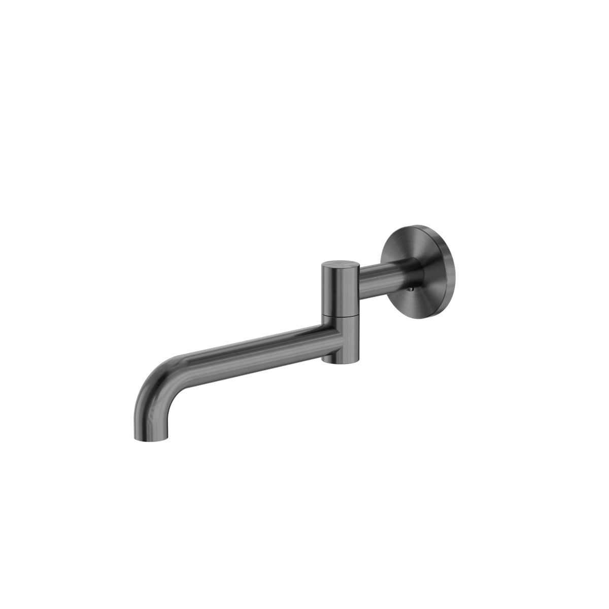 Nero Mecca Wall Mounted Swivel Bath Spout Only 225mm Gun Metal